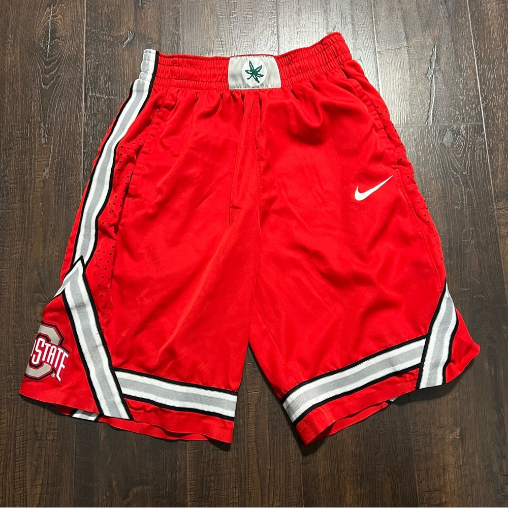 Ohio State Buckeyes Shorts Mens M Red Nike Dri Fit Basketball NCAA OSU Athletic